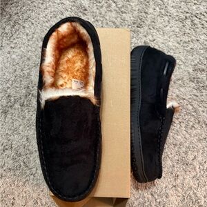 Amazon Men's Black Loafers with Warm Lining